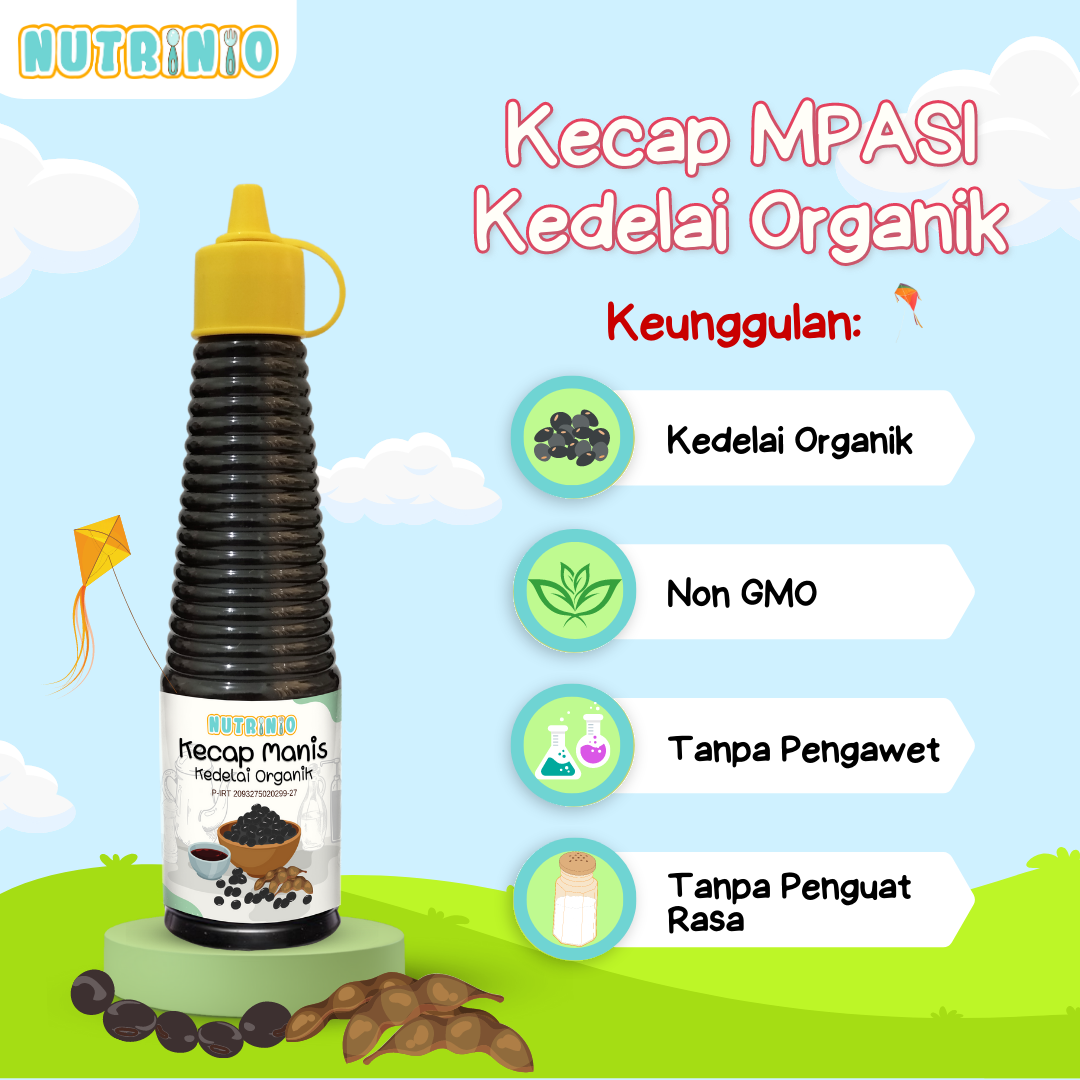 NUTRINIO - Kecap Organik Bernutrisi 135 ml |Kecap Manis Non MSG Non Pengawet | Kecap MPASI - 2