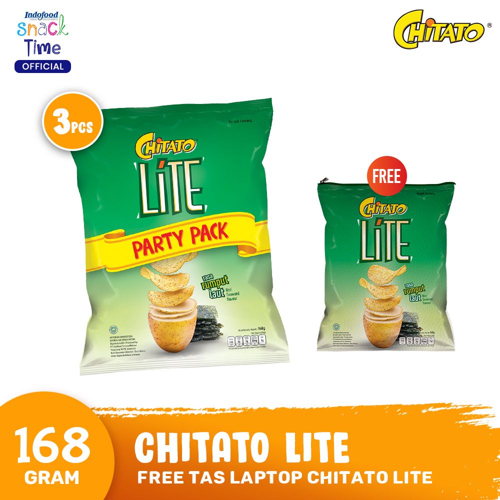 Chitato Lite Rumput Laut 168 Gr - Free Tas Laptop Chitato Lite - 1