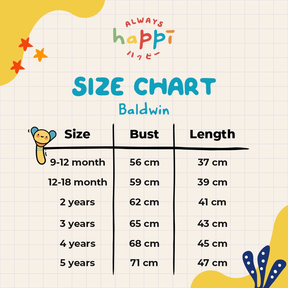 Always Happi Baldwin Top Blue - AH40 12-18 bulan - 2