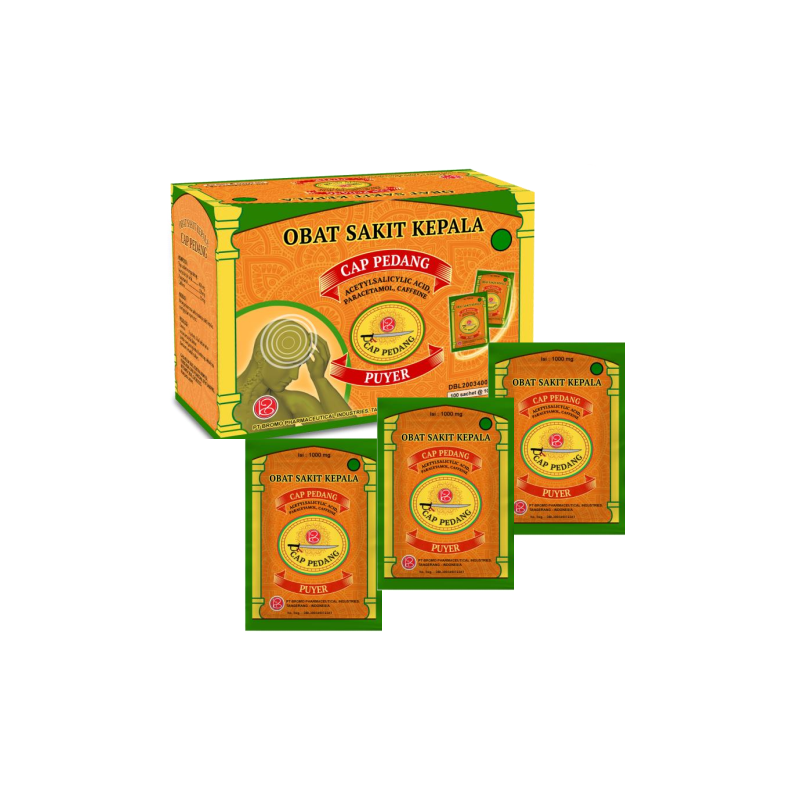 CAP PEDANG - Obat Sakit Kepala isi 10 pcs/sachet - 2