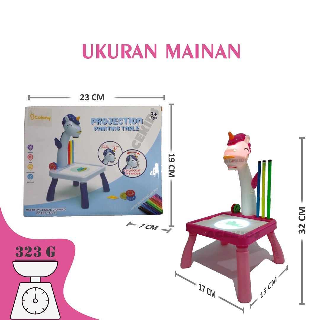 Acekids Projection Painting Mainan Edukatif Meja Proyektor Karakter Jerapah Murah - HM1103A - 5
