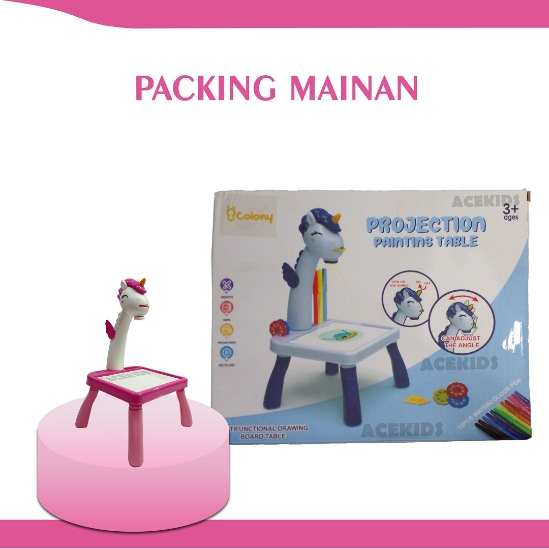 Acekids Projection Painting Mainan Edukatif Meja Proyektor Karakter Jerapah Murah - HM1103A - 4