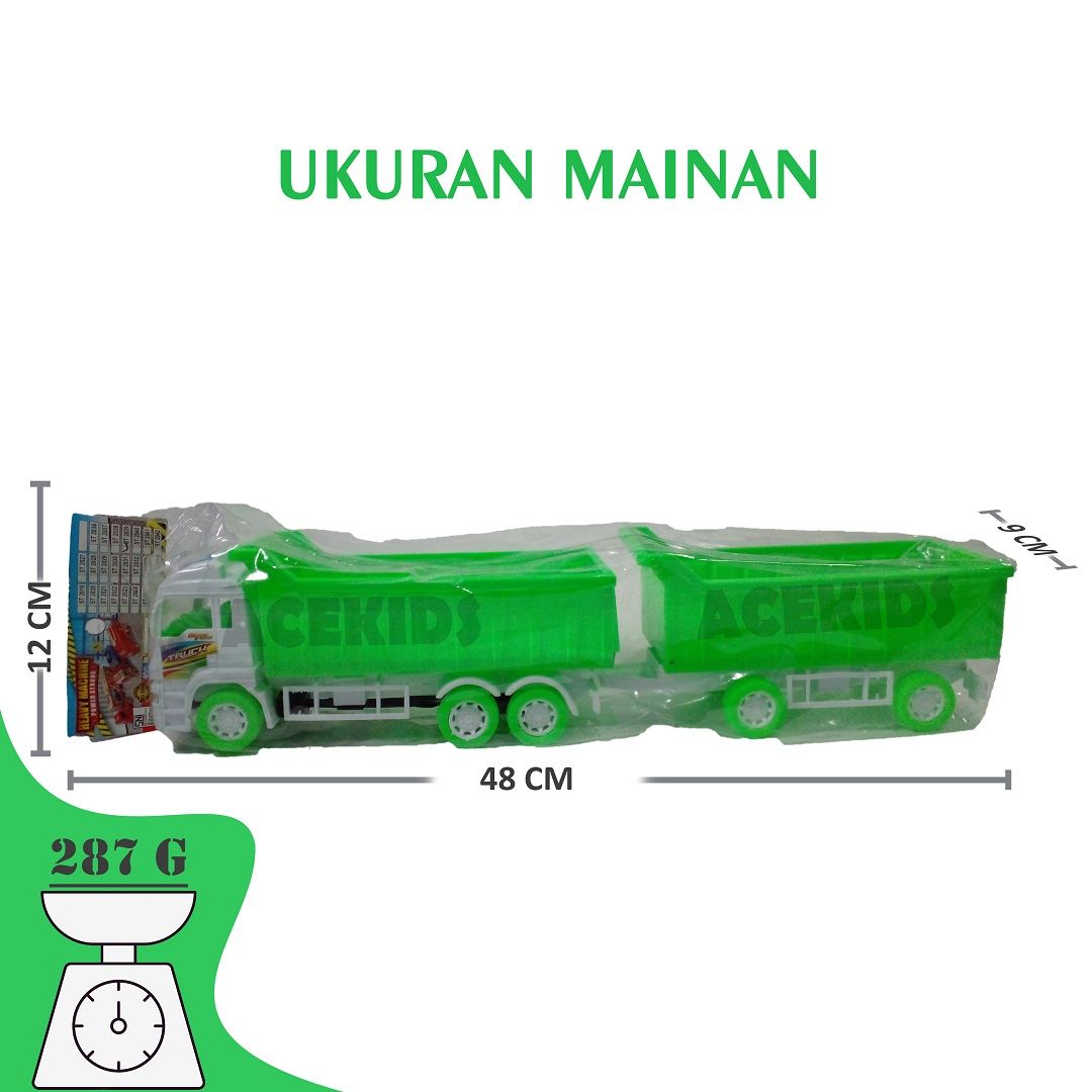 Acekids Mainan Mobil Anak Truk Pasir Gandeng Murah Original - ST2039 - 3