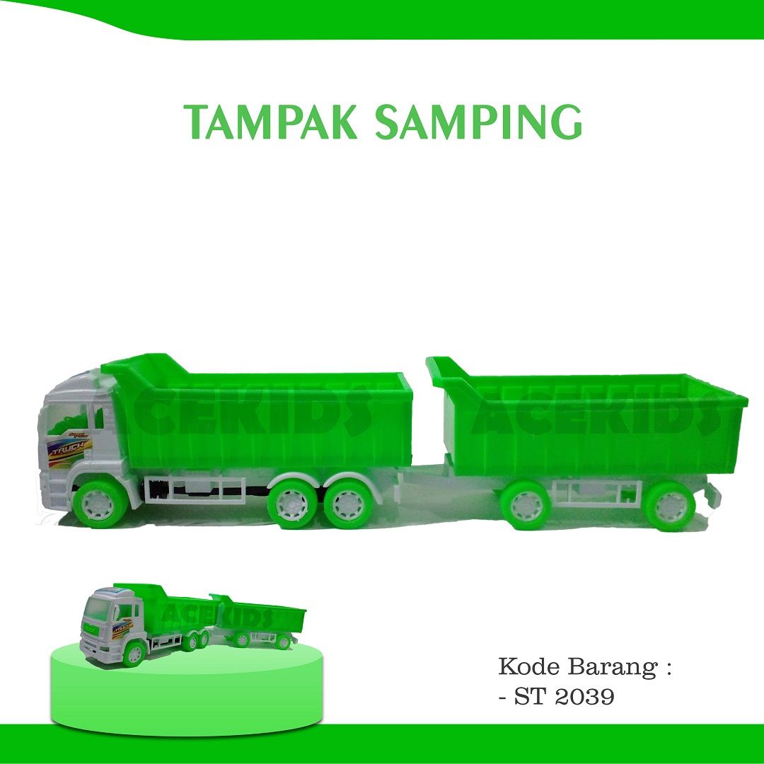 Acekids Mainan Mobil Anak Truk Pasir Gandeng Murah Original - ST2039 - 2