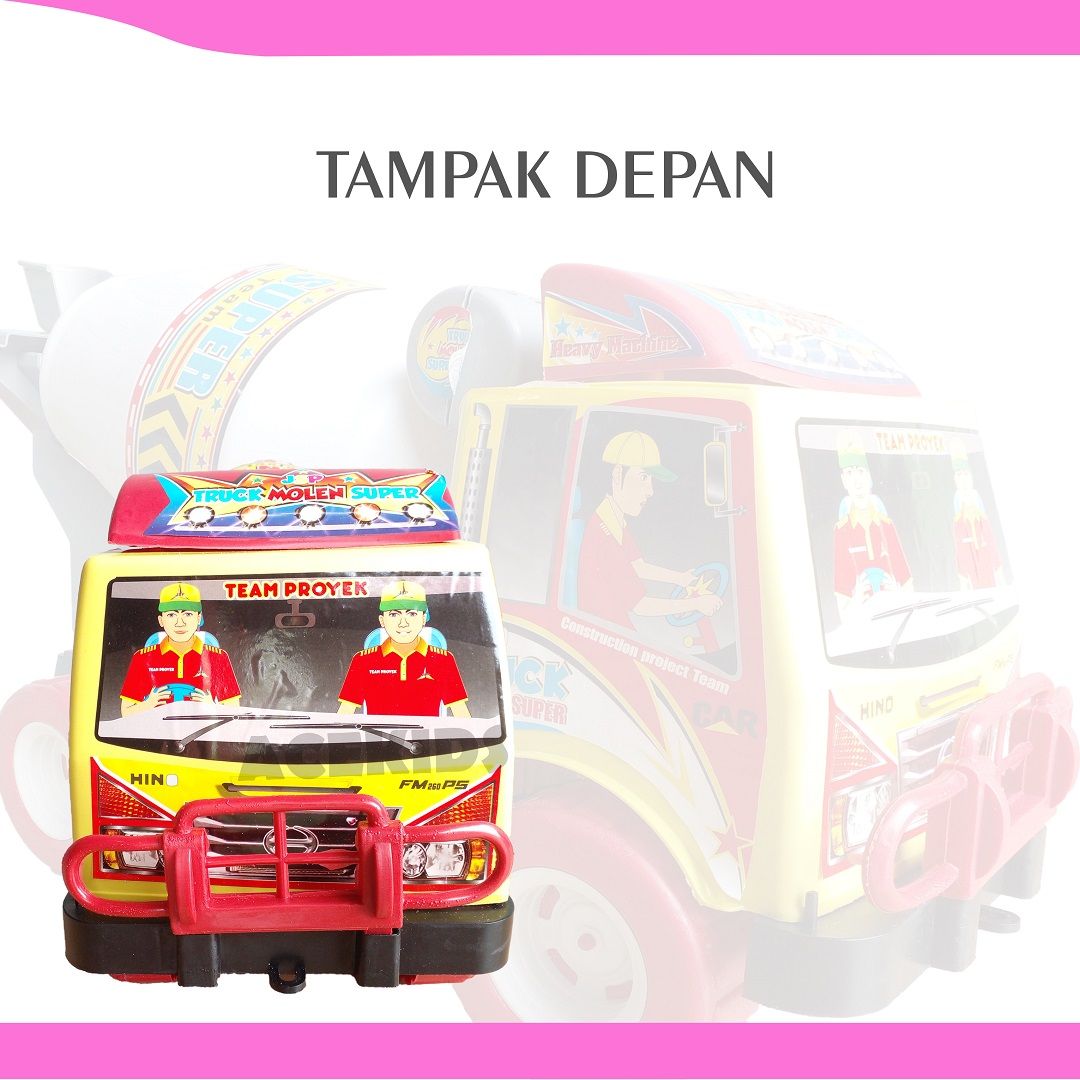 Acekids Mainan Anak Truk Super Molen Warna Keren Murah Original - ST311C - 2