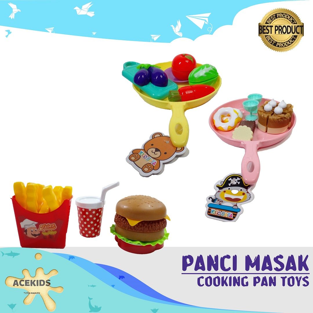 Acekids Mainan Masak-masakan Teflon Set Alat Dapur Lucu Murah Original - YK 28 - 1
