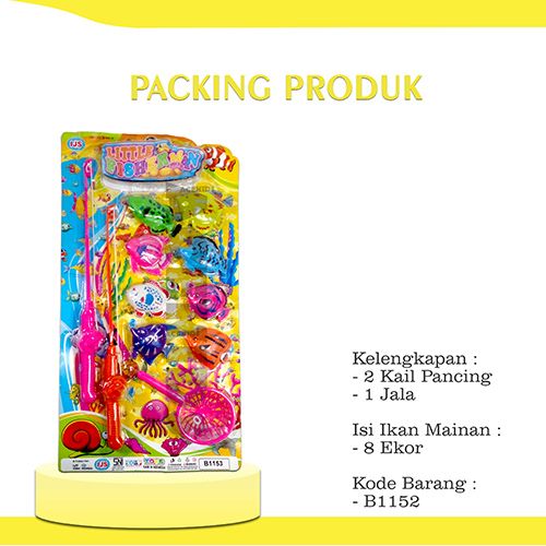 Acekids Mainan Anak Alat Pancing Ikan Magnet Game Fishing Lucu Murah Original - B1152 - 2