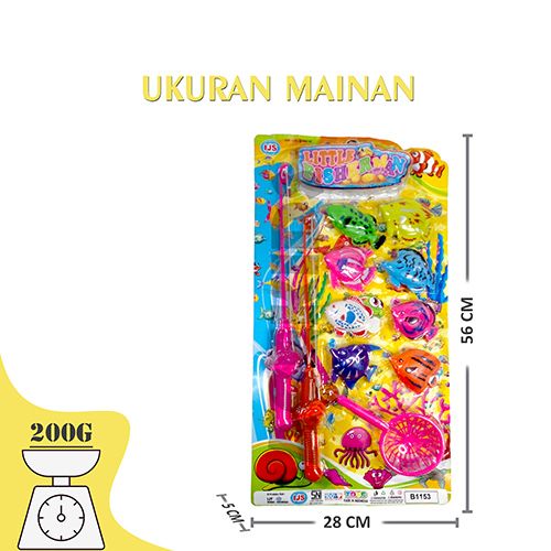 Acekids Mainan Anak Alat Pancing Ikan Magnet Game Fishing Lucu Murah Original - B1152 - 3