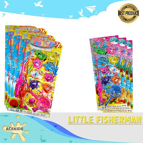 Acekids Mainan Anak Alat Pancing Ikan Magnet Game Fishing Lucu Murah Original - B1152 - 1