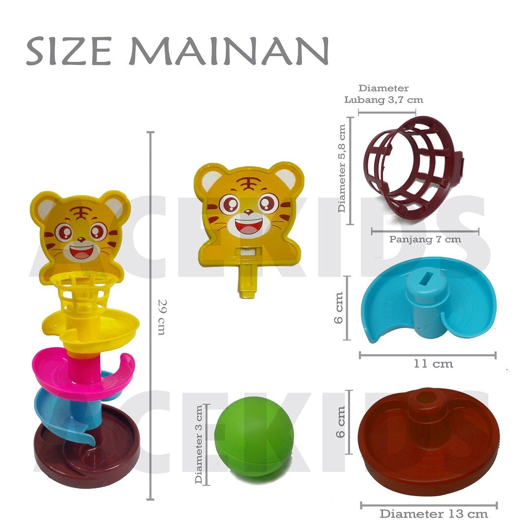 Mainan Bola Putar Anak Seluncuran Bola Rolling Ball Kecil Murah - SH220 - 2