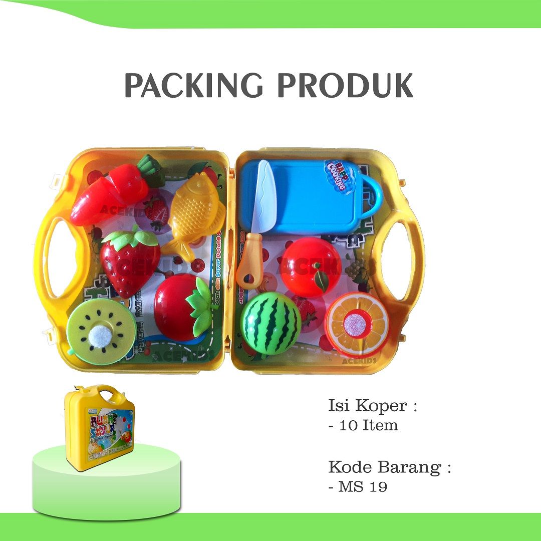 Acekids Mainan Anak Koper Isi Buah dan Mika Murah Original - MS19 - 3