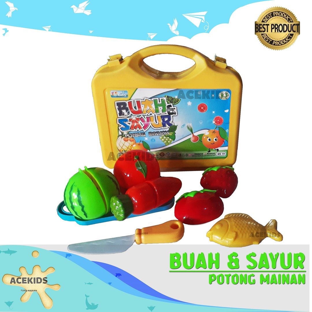 Acekids Mainan Anak Koper Isi Buah dan Mika Murah Original - MS19 - 1