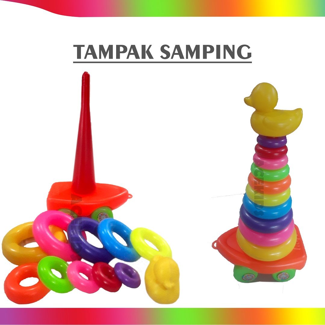 Acekids Mainan Anak Ring Donat Bebek Beroda Isi 10 Murah Original - B446 - 3
