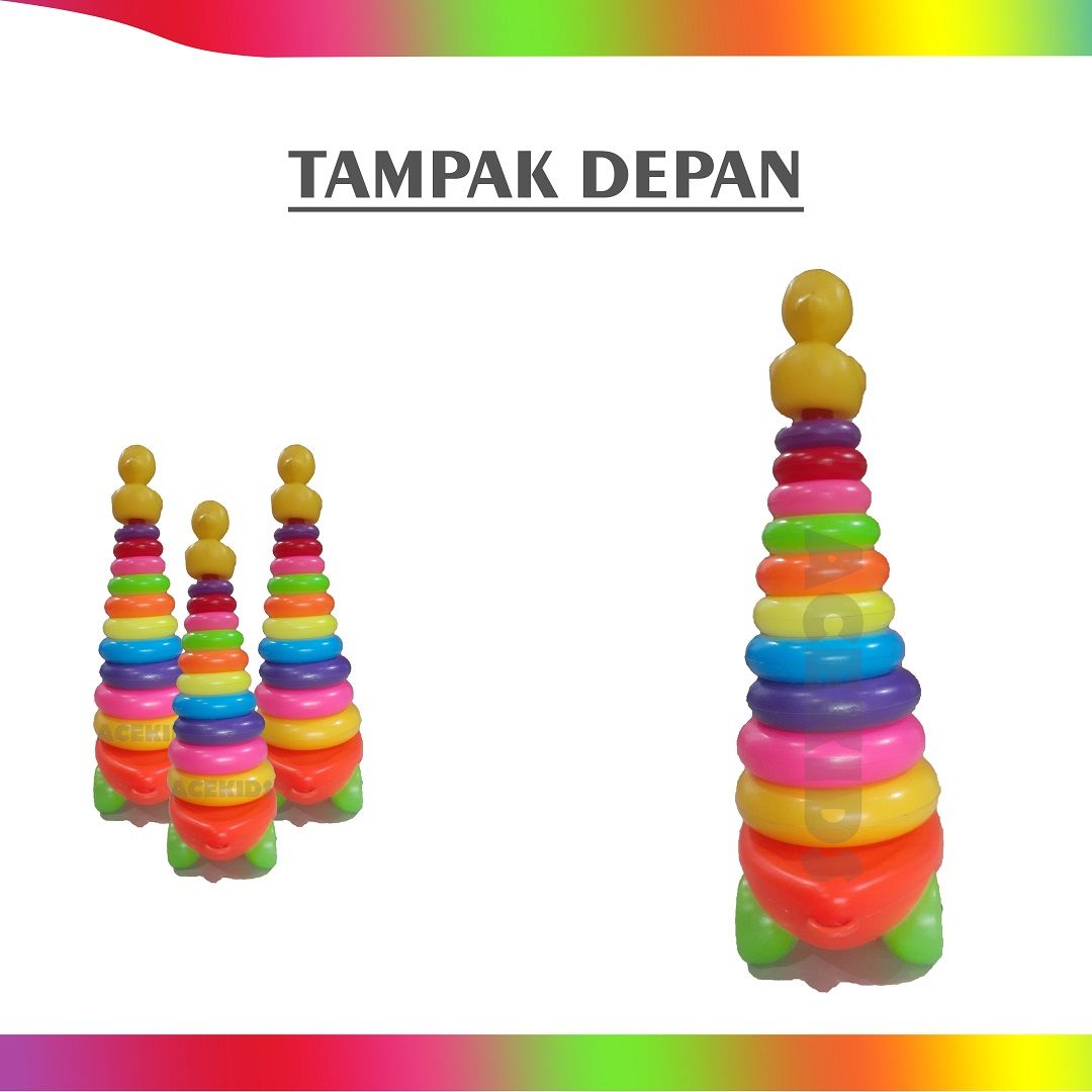 Acekids Mainan Anak Ring Donat Bebek Beroda Isi 10 Murah Original - B446 - 2