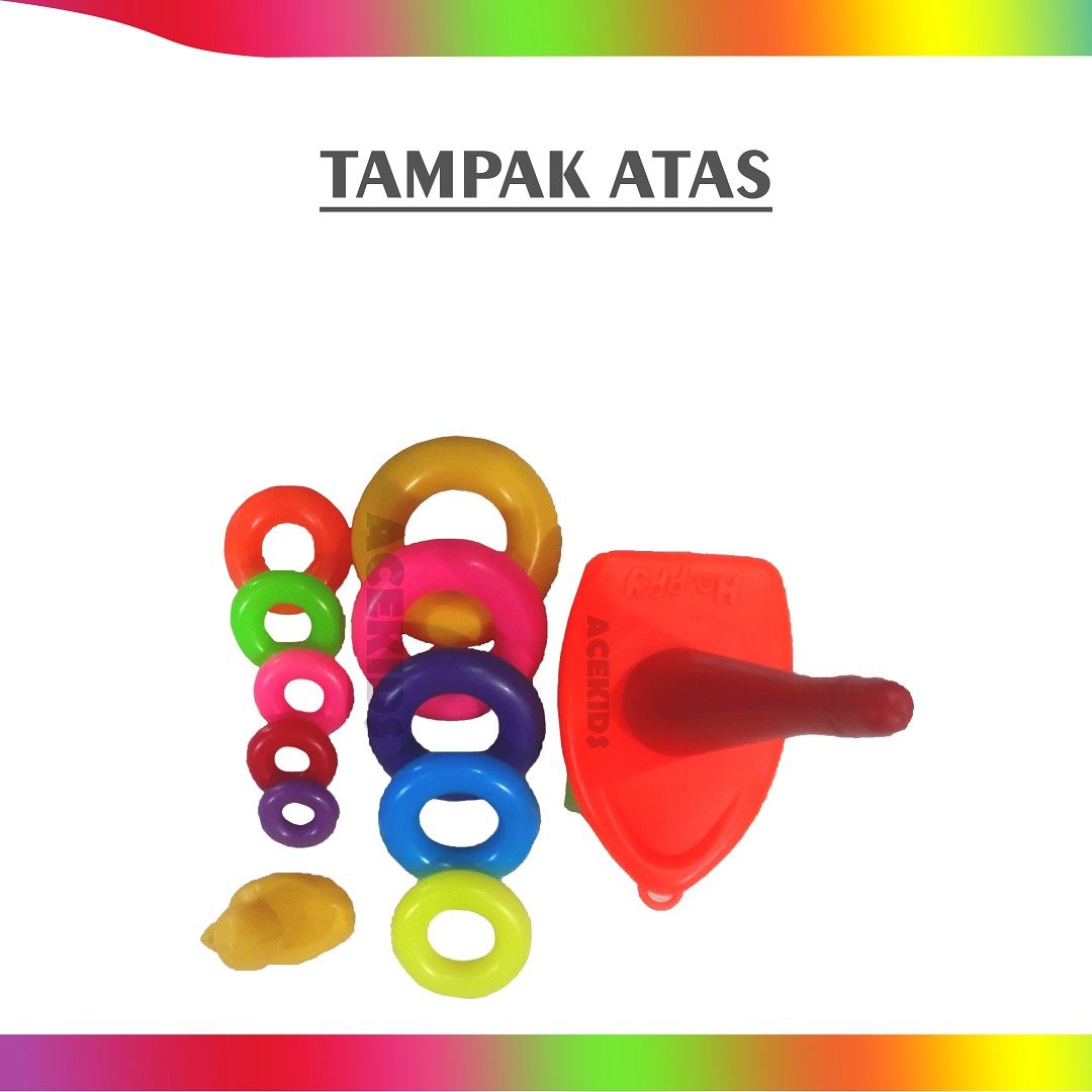 Acekids Mainan Anak Ring Donat Bebek Beroda Isi 10 Murah Original - B446 - 4