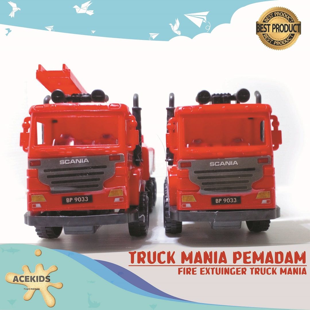 Acekids Mainan Anak Mobil Truk Mania Pemadam Kebakaran Murah Original - BP9033 - 1