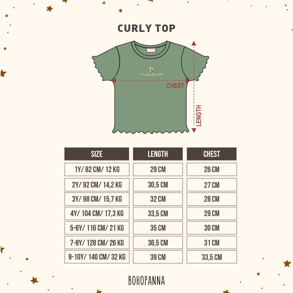 BOHOPANNA - CURLY TOP DEER 9-10Y - Atasan Anak Perempuan - 3