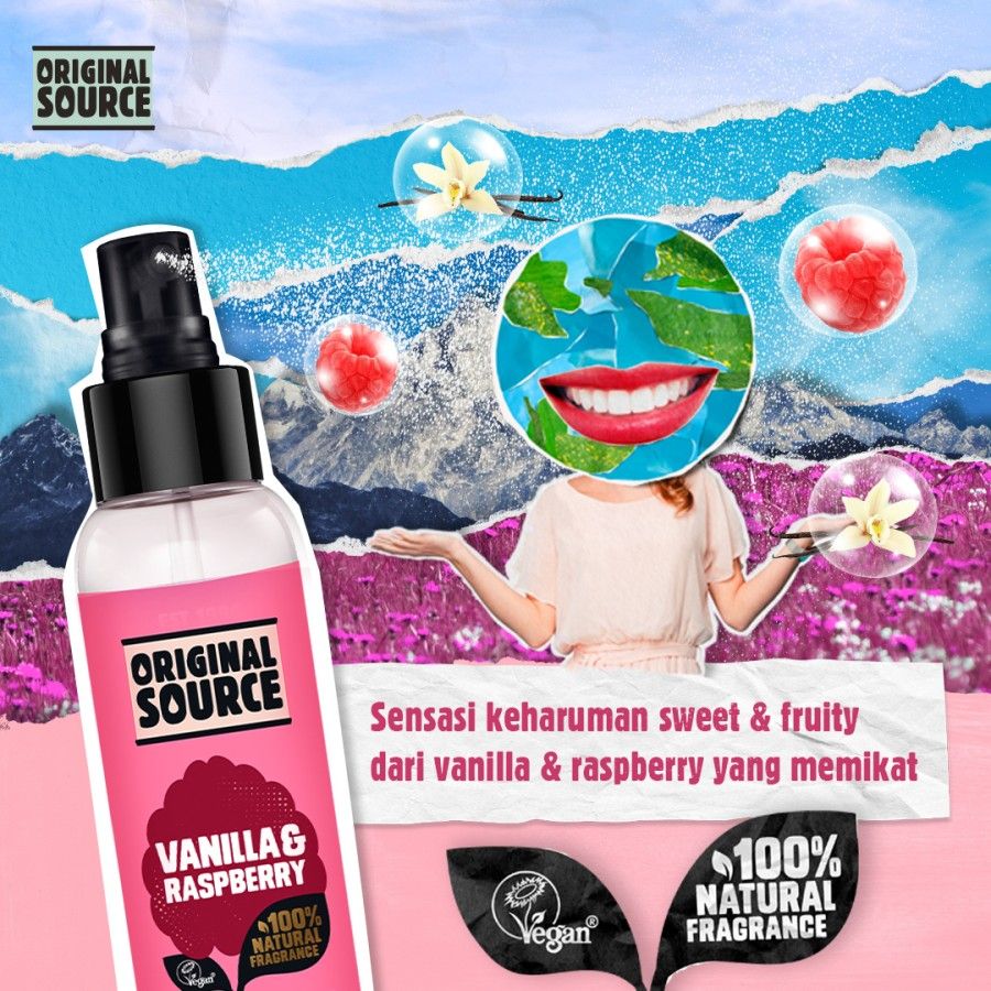 FREE Paper Seed - Original Source Body Mist Vanilla & Raspberry 100ml X2 - 3