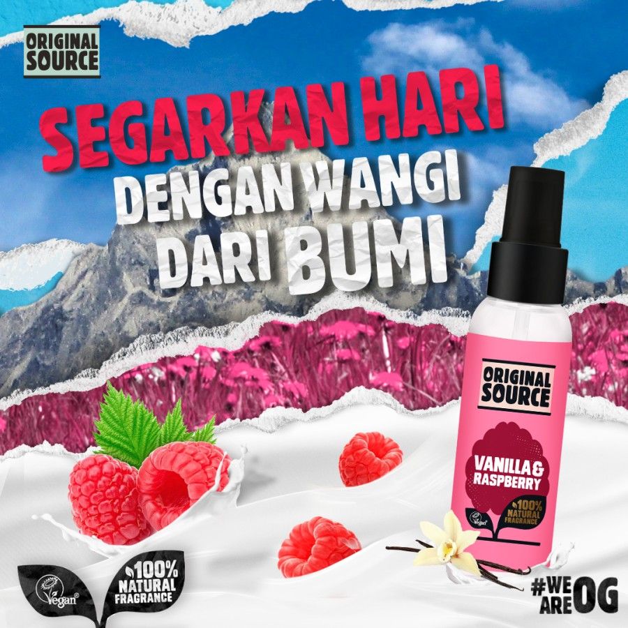 FREE Paper Seed - Original Source Body Mist Vanilla & Raspberry 100ml X2 - 2