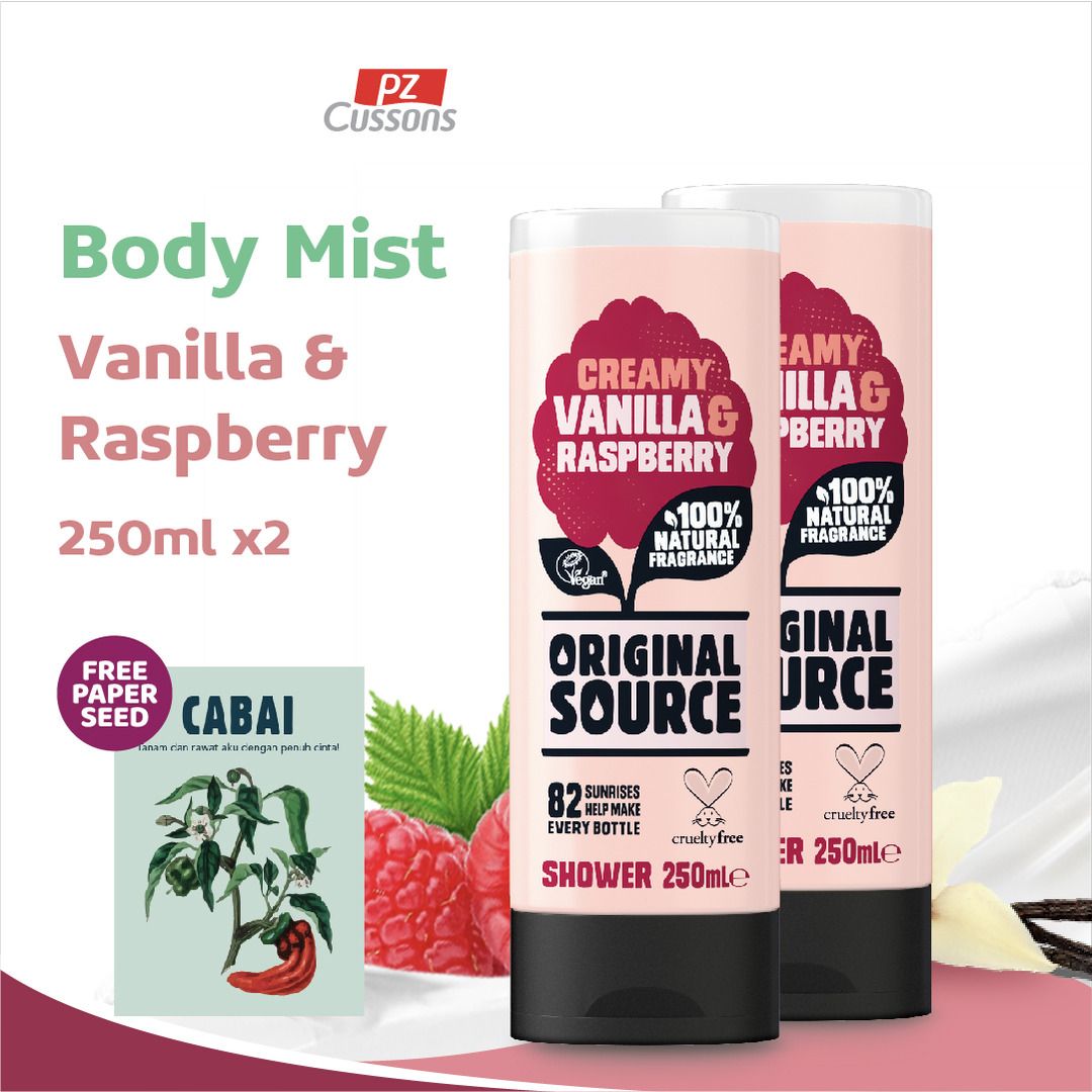 FREE Paper Seed - Original Source Shower Vanilla & Raspberry 250ml X2 - 1