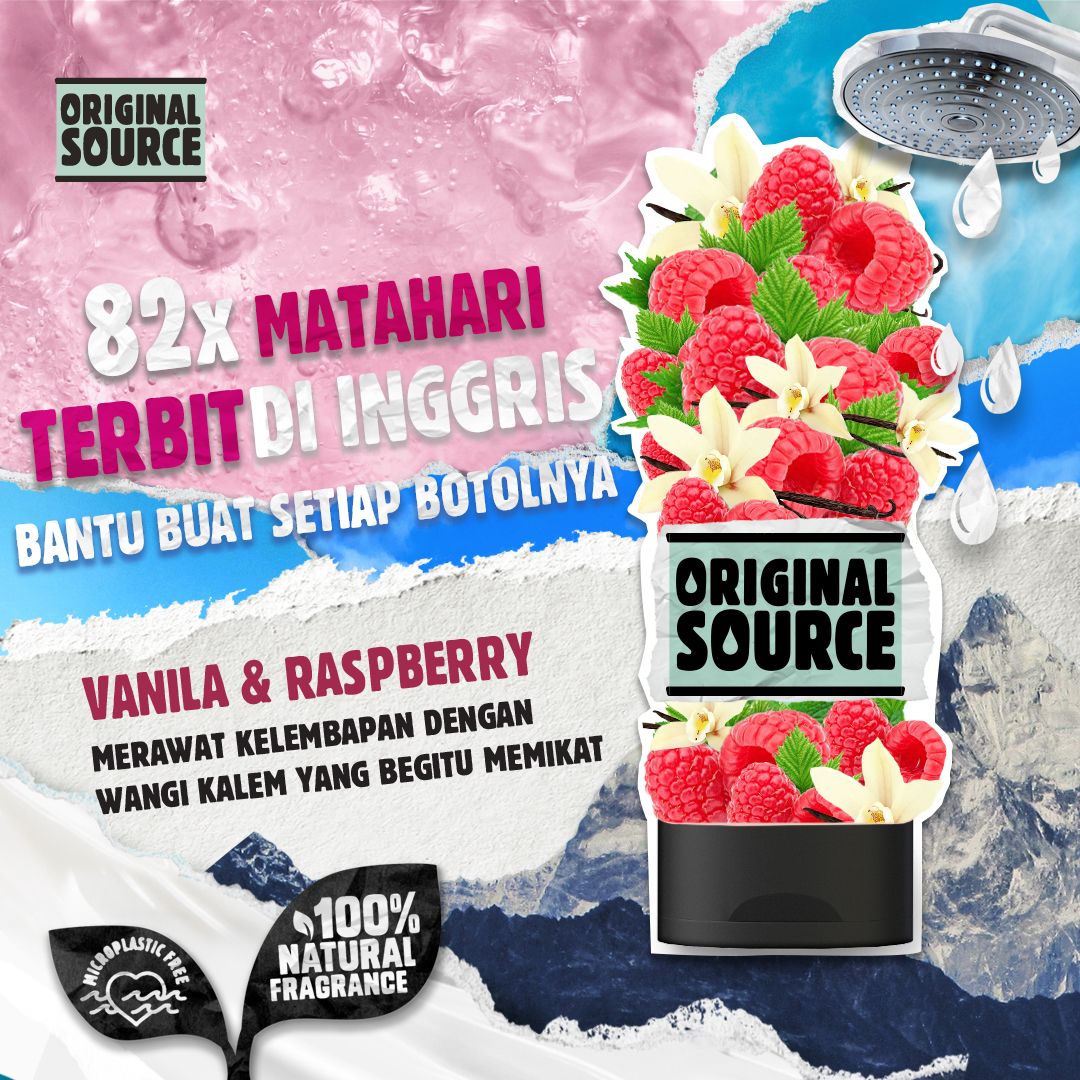 FREE Paper Seed - Original Source Shower Vanilla & Raspberry 250ml X2 - 3
