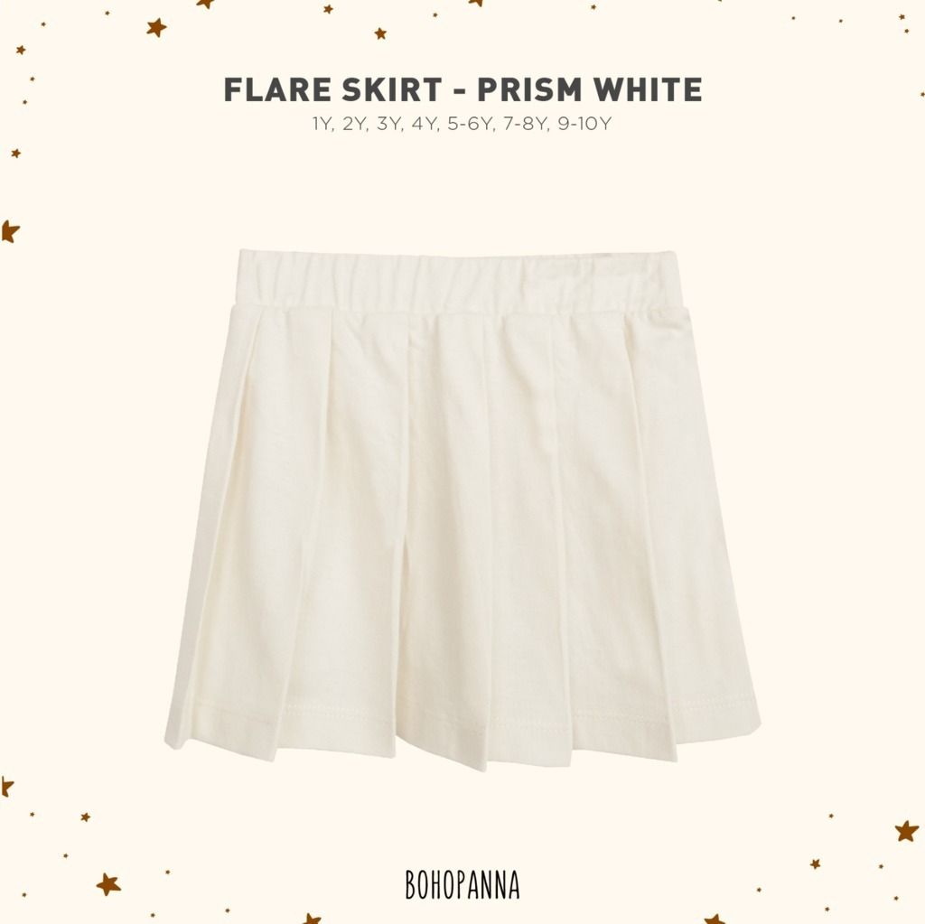 BOHOPANNA - FLARE SKIRT PRISM WHITE 2Y - Rok Anak - 1