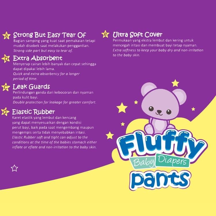 Fluffy Popok bayi Perekat S isi 40 Baby Diapers NB-S40 -5Kg New Born - 5