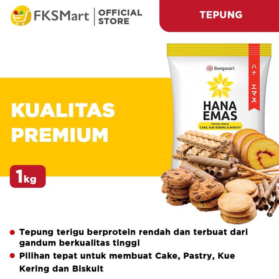 HANA EMAS Tepung Terigu 1 kg - 1