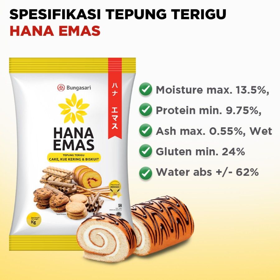 HANA EMAS Tepung Terigu 1 kg - 2
