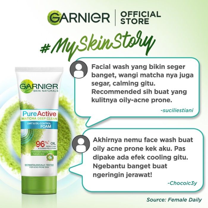 Garnier Pure Active Matcha Foam 100ml Twinpack - 4