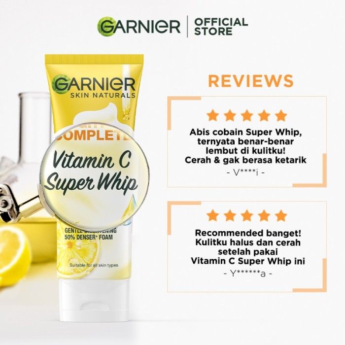 Garnier Bright Complete Whip Foam 100ml Pack of 3 - 5