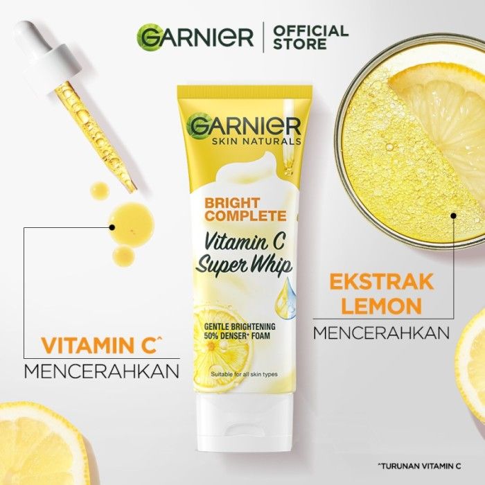 Garnier Bright Complete Whip Foam 100ml Pack of 3 - 3