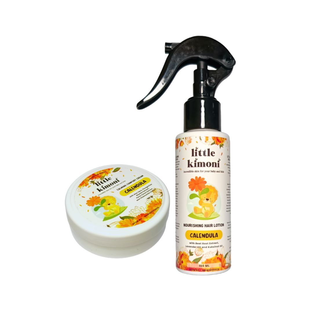 Calendula Duo Pack Hair Lotion Calming Comfort Cream Little Kimoni - 1