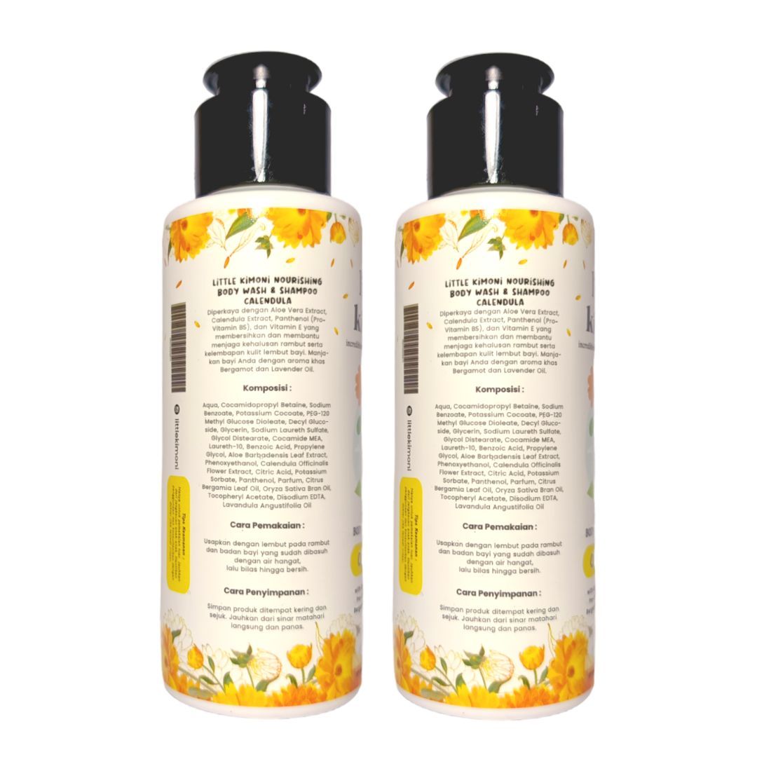 Little Kimoni Sabun Mandi Baby Body Wash & Shampoo Calendula Twin Pack - 2