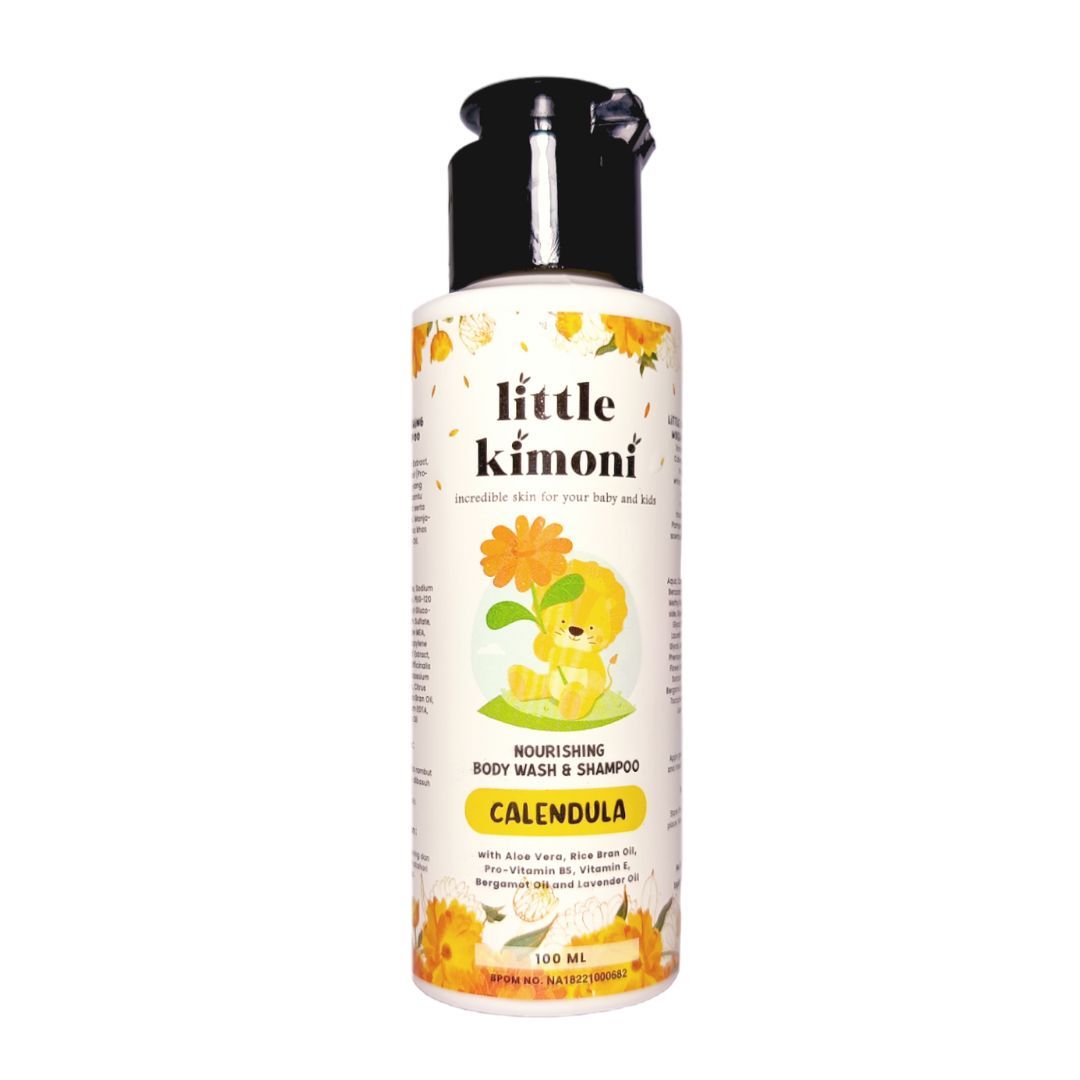 Body Wash & Shampoo Calendula Sabun Mandi Baby Little Kimoni 100ml - 1