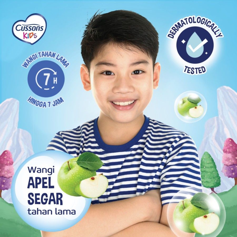 Cussons Kids Hair & Body Cologne Dragon Fresh Apple - Parfum Anak 100ml X2 - 2