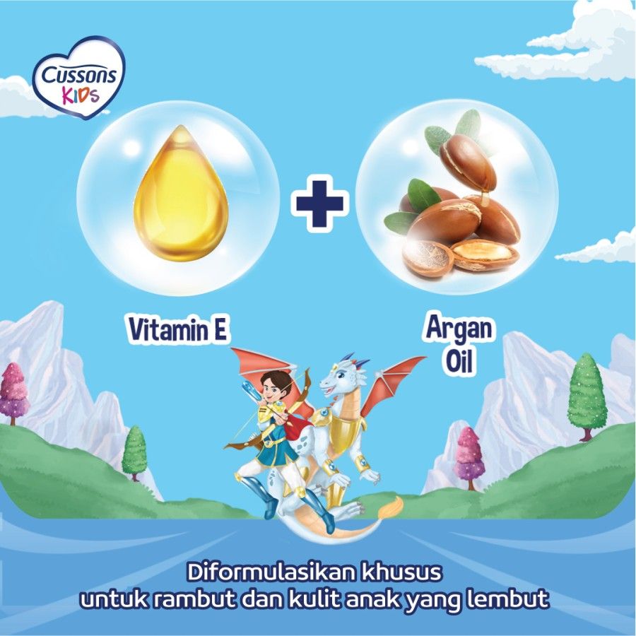 Cussons Kids Hair & Body Cologne Dragon Fresh Apple - Parfum Anak 100ml X2 - 3