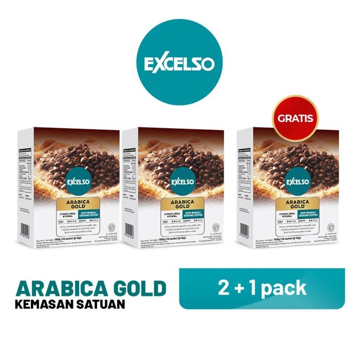 Beli 2 Gratis 1 - Excelso Arabica Gold Single Serving 10x10g - 1