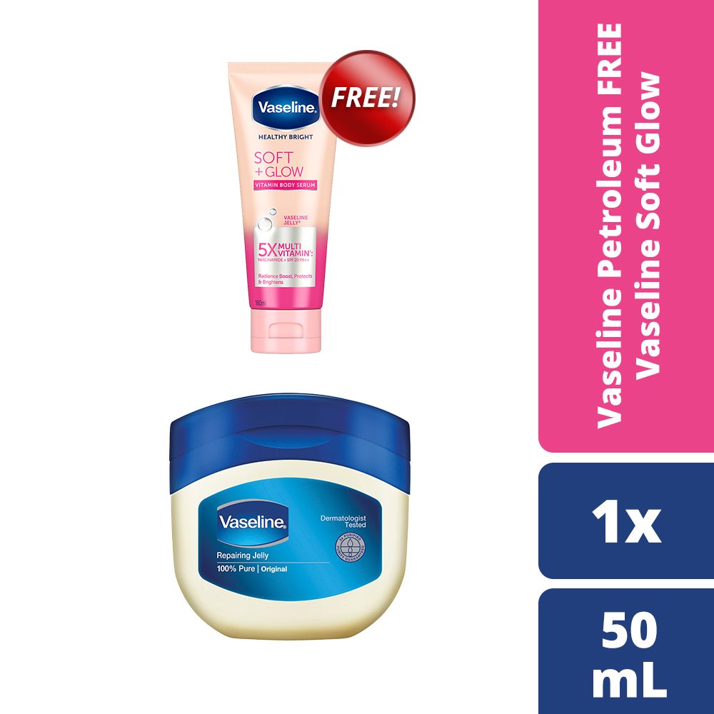 Vaseline Petroleum 50ML Free Vaseline Soft Glow - 2