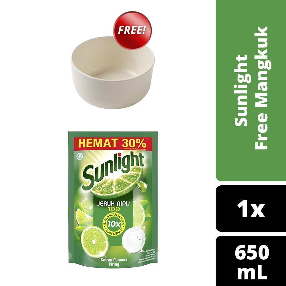 Sunlight Jeruk Nipis Refill 650Ml Free Mangkuk - 2