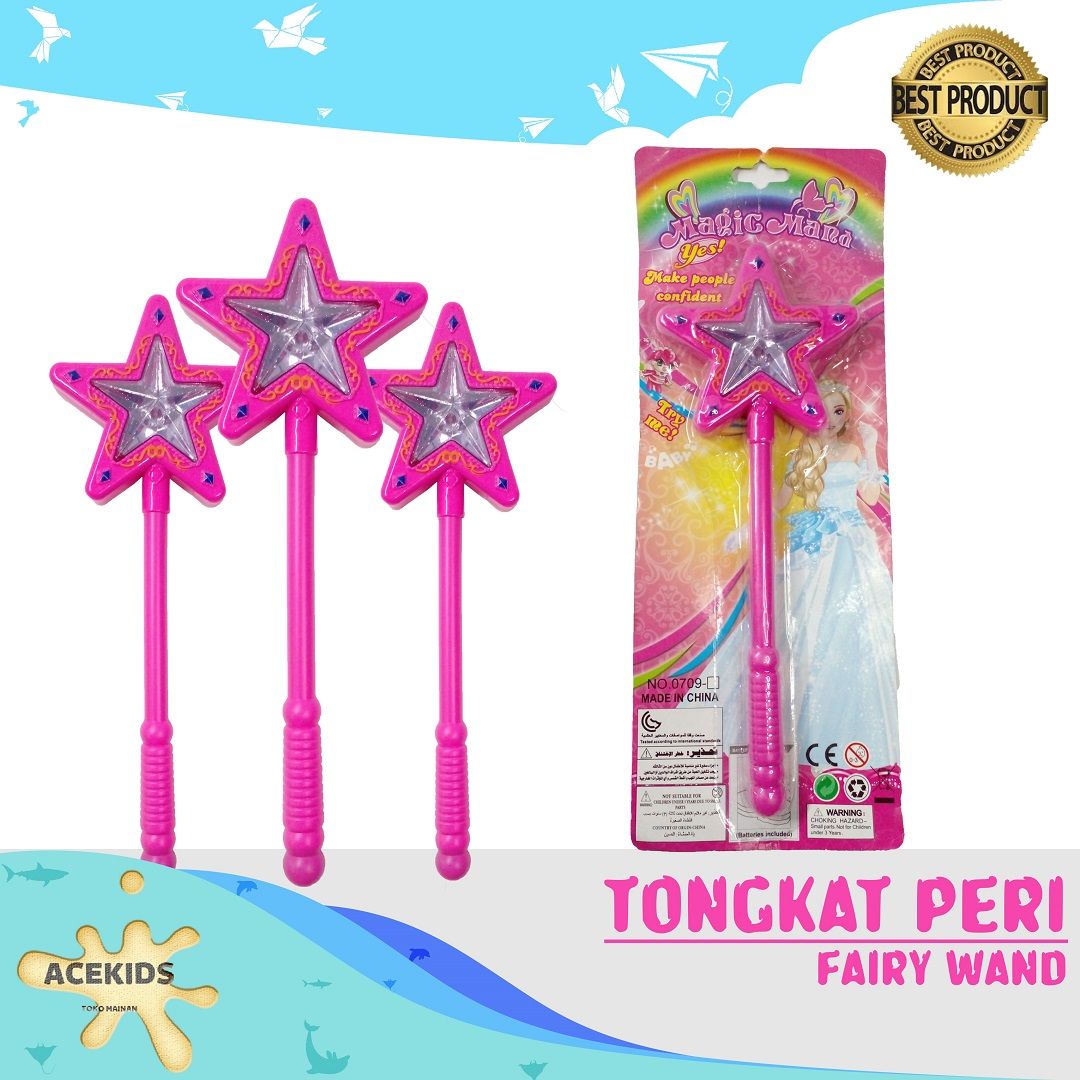 Acekids Mainan Anak Perempuan Tongkat Peri Magic Wand Lampu Murah Original - K3311 - 1