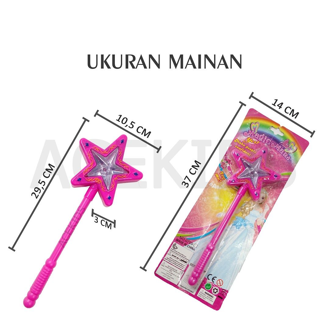 Acekids Mainan Anak Perempuan Tongkat Peri Magic Wand Lampu Murah Original - K3311 - 3