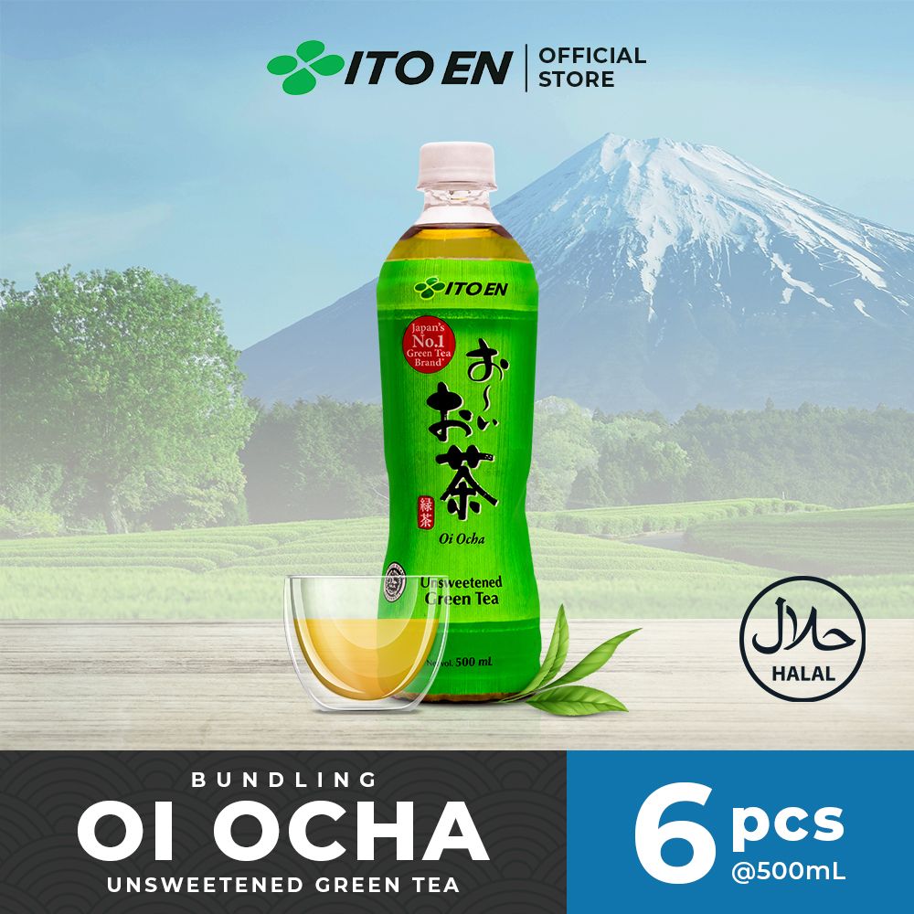 ITO EN Oi Ocha Green Tea No Sugar 500ml isi 6 pcs - 1