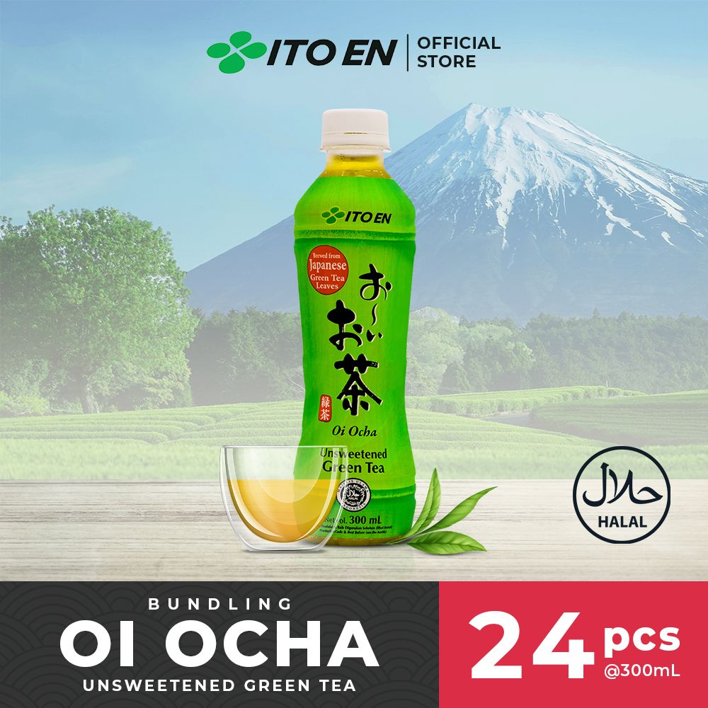 ITO EN Oi Ocha Green Tea No Sugar 300ml isi 24 pcs - 1