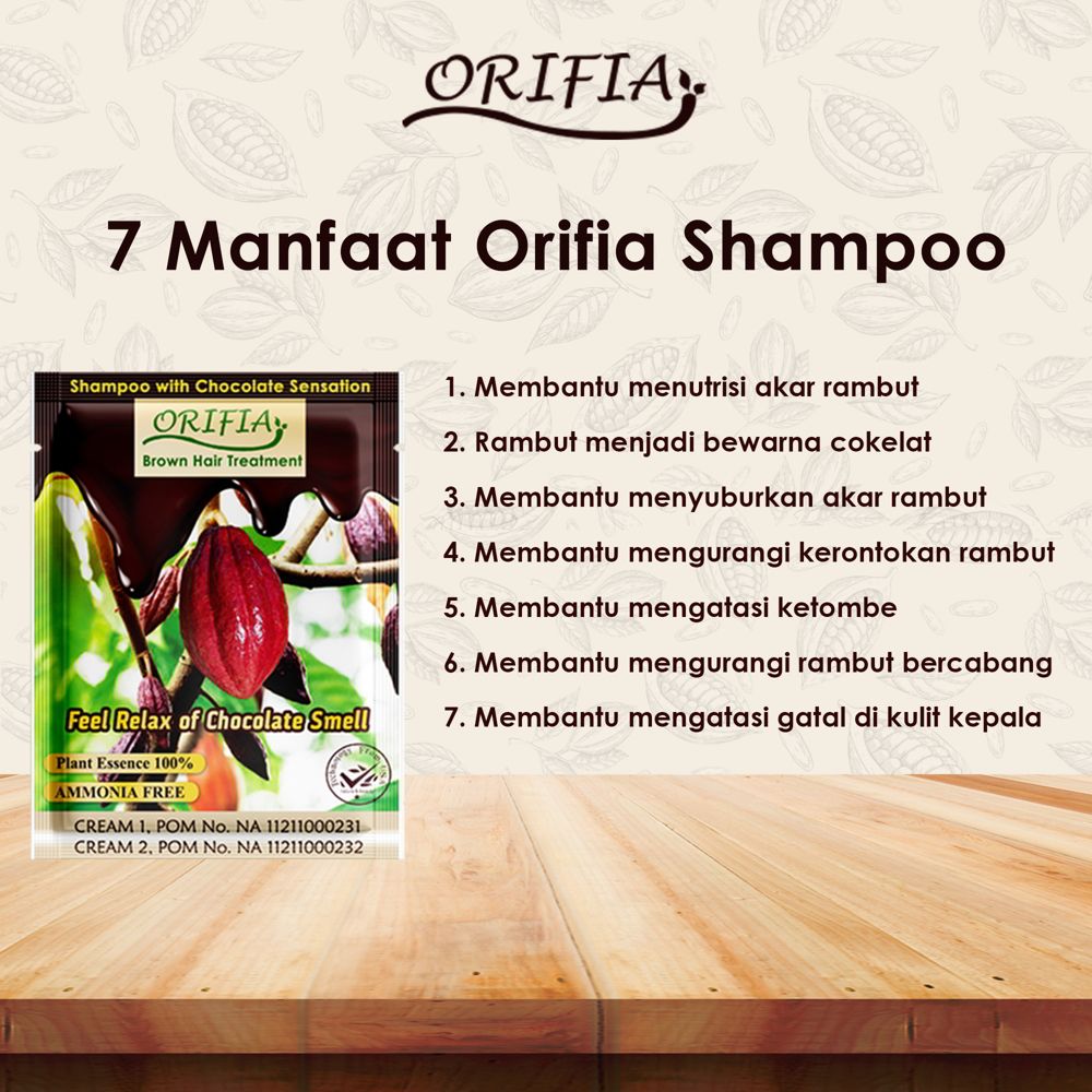 Orifia Shampoo Brown Hair Rambut Cokelat Menutrisi isi 5 Sachet - 2