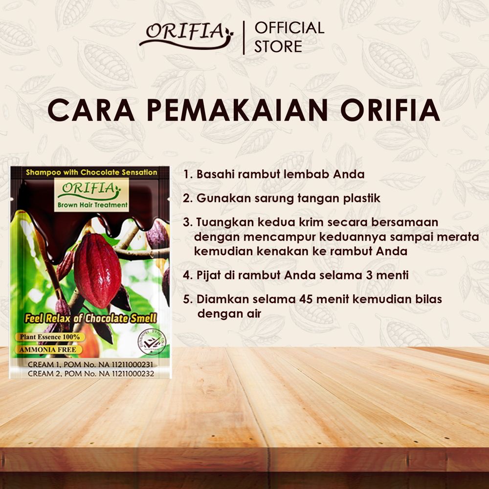 Orifia Shampoo Brown Hair Rambut Cokelat Menutrisi isi 5 Sachet - 3