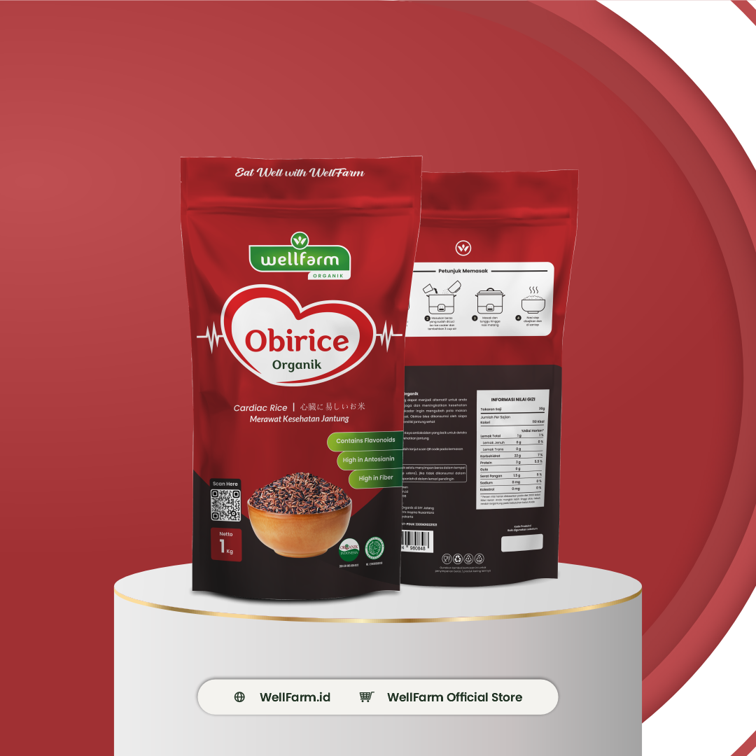 Obirice. Beras Organik Untuk Kesehatan Jantung & Kolesterol - WellFarm - 1