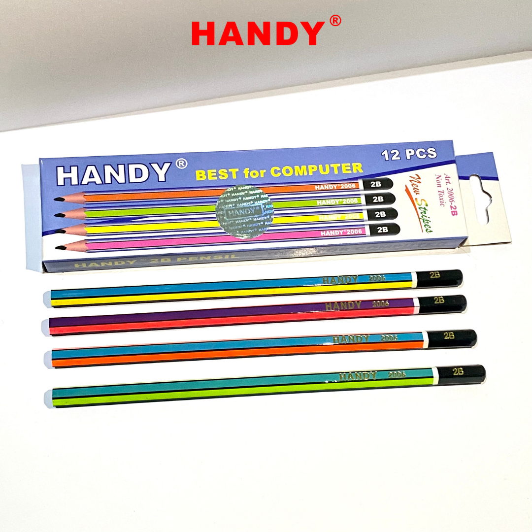 PENSIL HANDY 2006 - 2B Isi 12 PCS Pencil Sketch Gambar Writing Drawing - 4