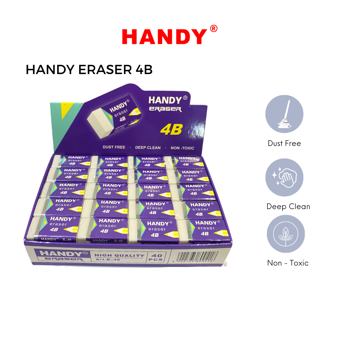 PENGHAPUS / ERASER / SETIP HANDY B40 - White 4B 1 DUS - 1