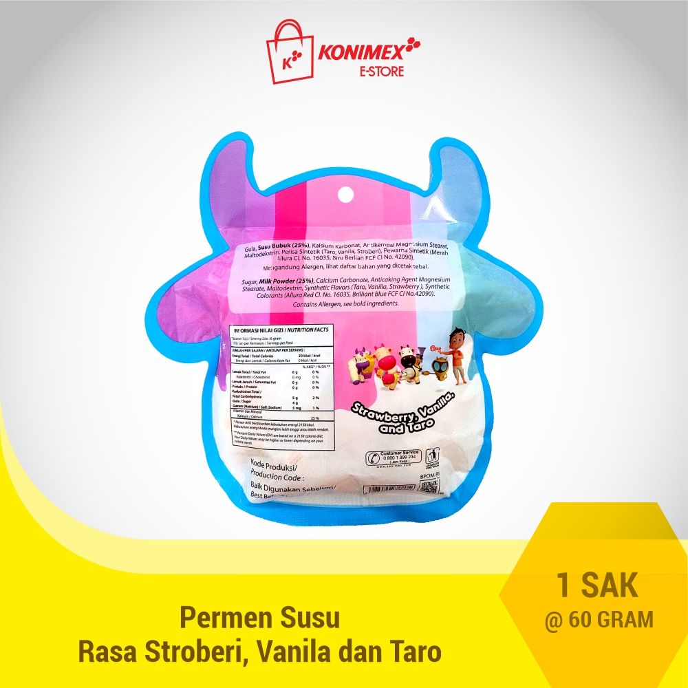 Nano Nano Milky Assorted Sak 30 Butir (Stroberi. Vanila. Taro) - 2
